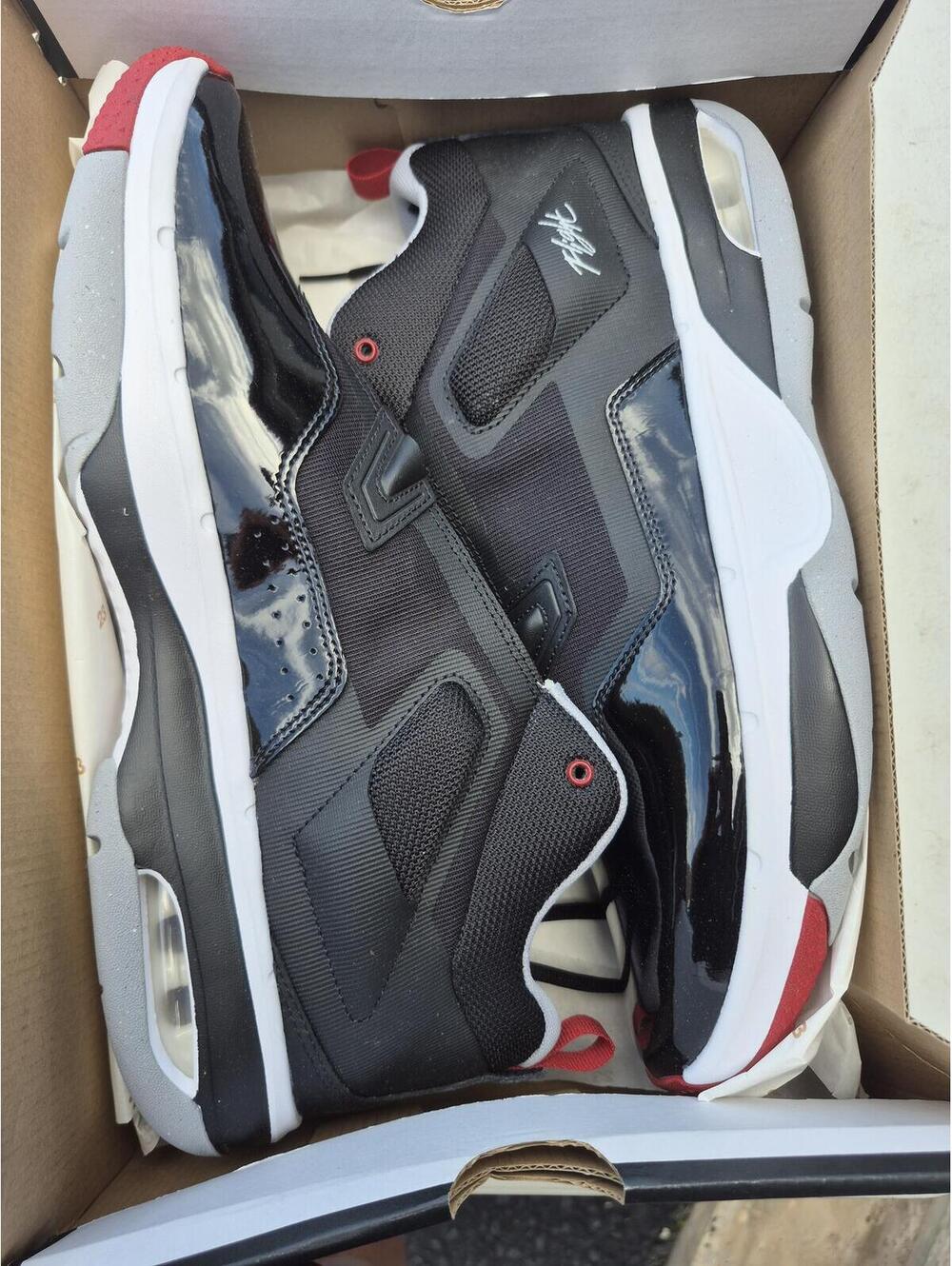 Jordan Stay Loyal 3 White/Gym Red/Black Sneakers Size 14